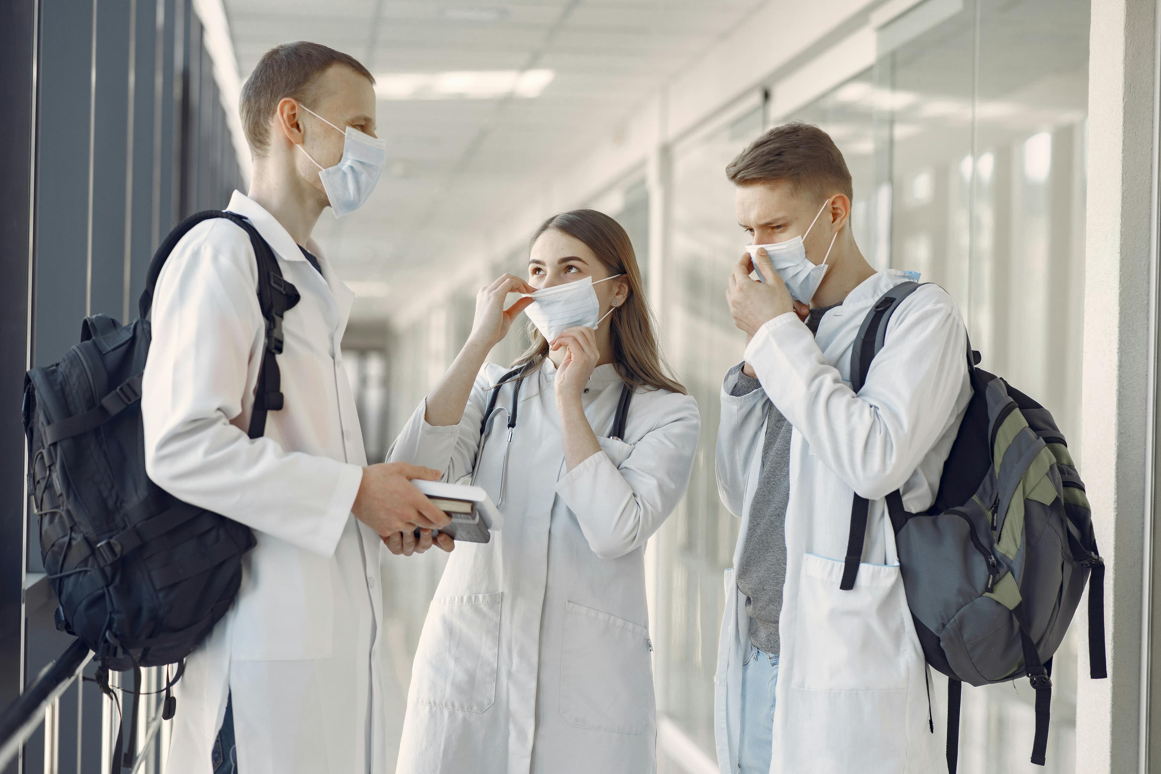 Healthcare professionals working